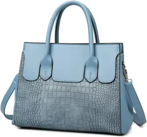 Stylish Retro Leather Satchel Handbag for Women - Fashionable Tote Shoulder Bag with Zipper (Black)