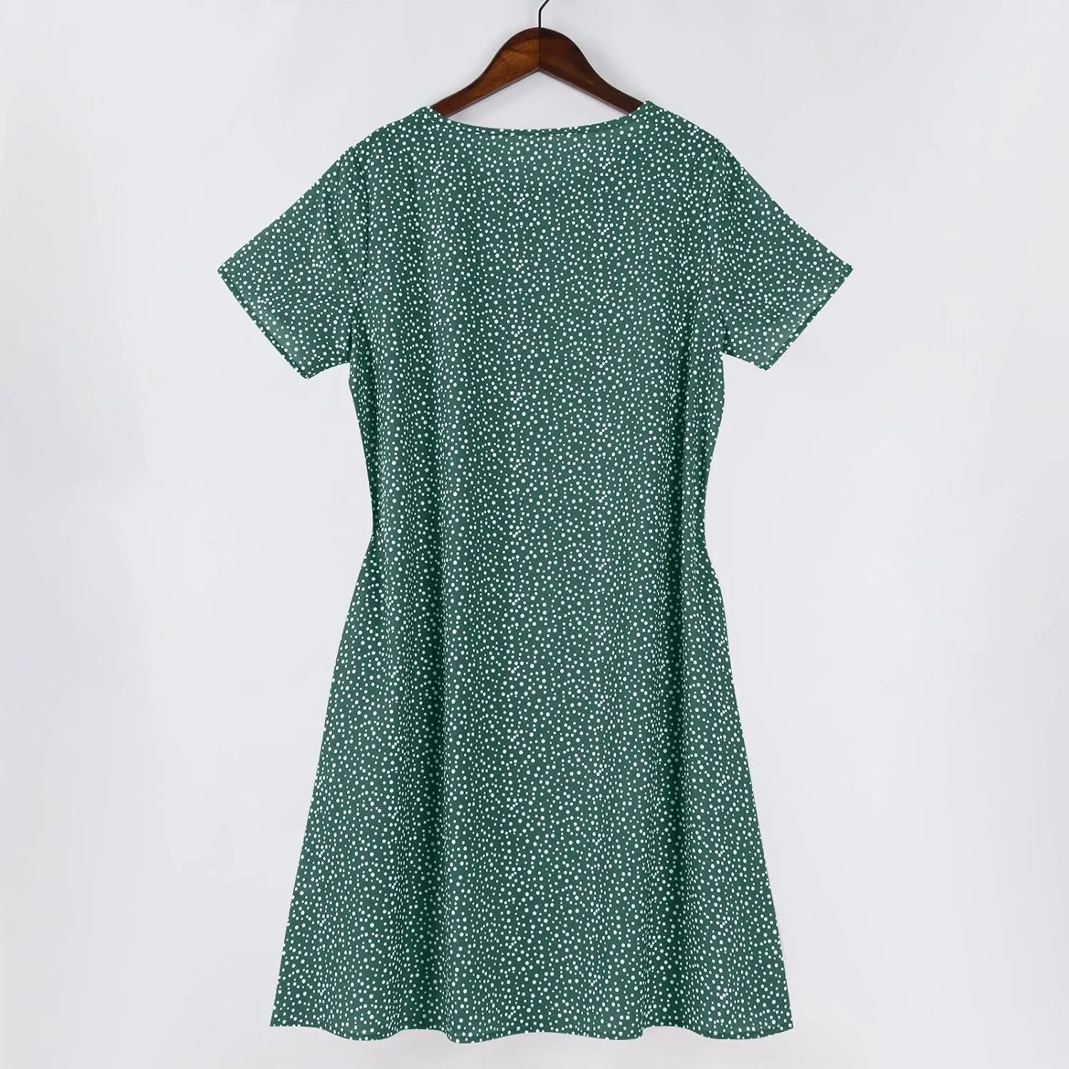 Summer Dresses for Women 2025 Loose Crewneck Short Sleeve Casual T Shirt Dress Flowy Sundresses Swimsuit Coverup