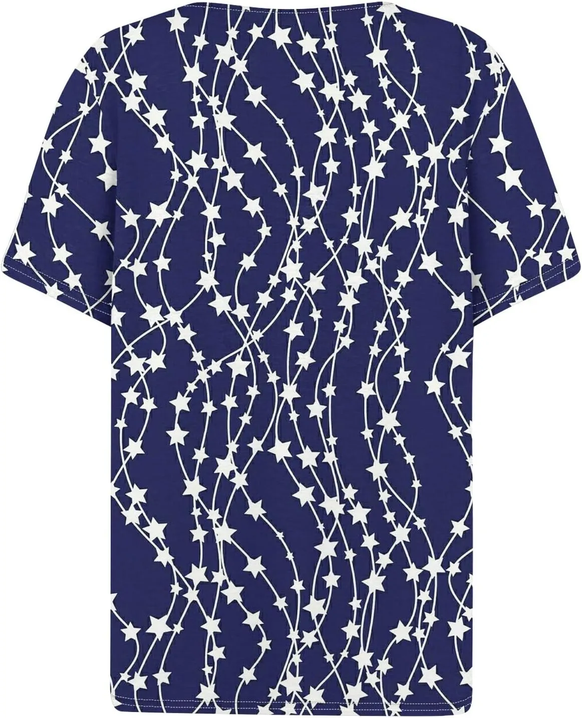 Summer Tops for Women 2024 4th of July Short Sleeve Henley Shirts for Women Button Down Casual American Flag Tops