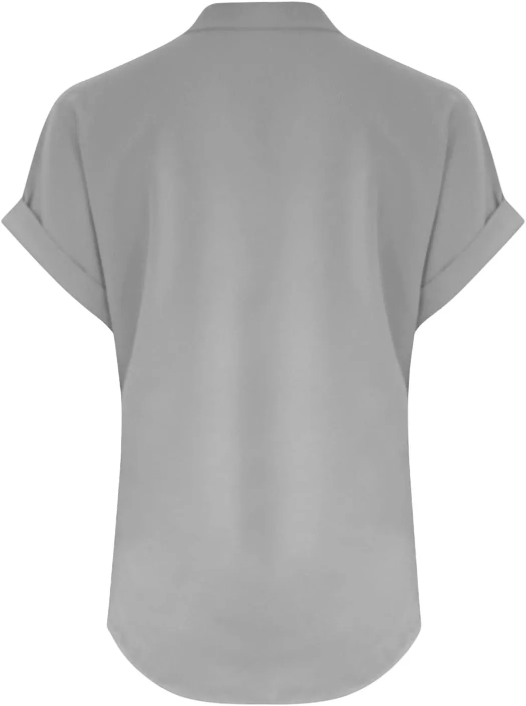 Summer Tops for Women 2025 Trendy Short Sleeve Cotton Linen Shirt Casual Button v Neck Tunic Blouses Outfits