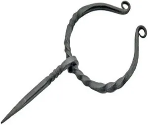 Szco Supplies Medieval Cloak Pin - 3.25" Black Coated Carbon Steel Brooch for Cloaks, Shawls, and Costumes