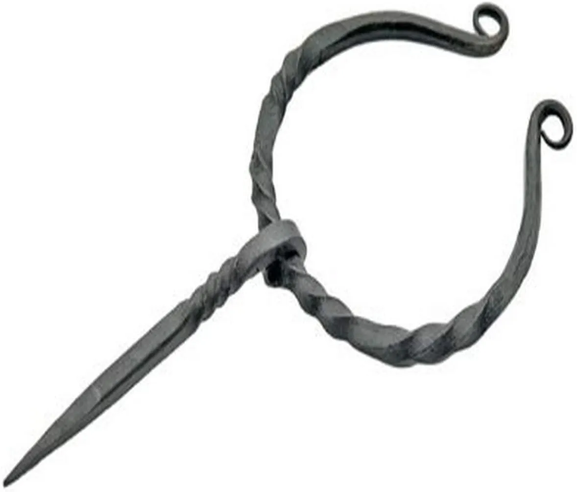 Szco Supplies Medieval Cloak Pin - 3.25" Black Coated Carbon Steel Brooch for Cloaks, Shawls, and Costumes