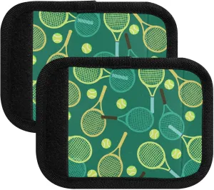 Tennis Racket Green Luggage Handle Wrap for Suitcase Luggage Identifiers Soft Suitcase Tags Identifiers for Travel Accessories Set Suitcase Identifier Protective Cover, 2Pack