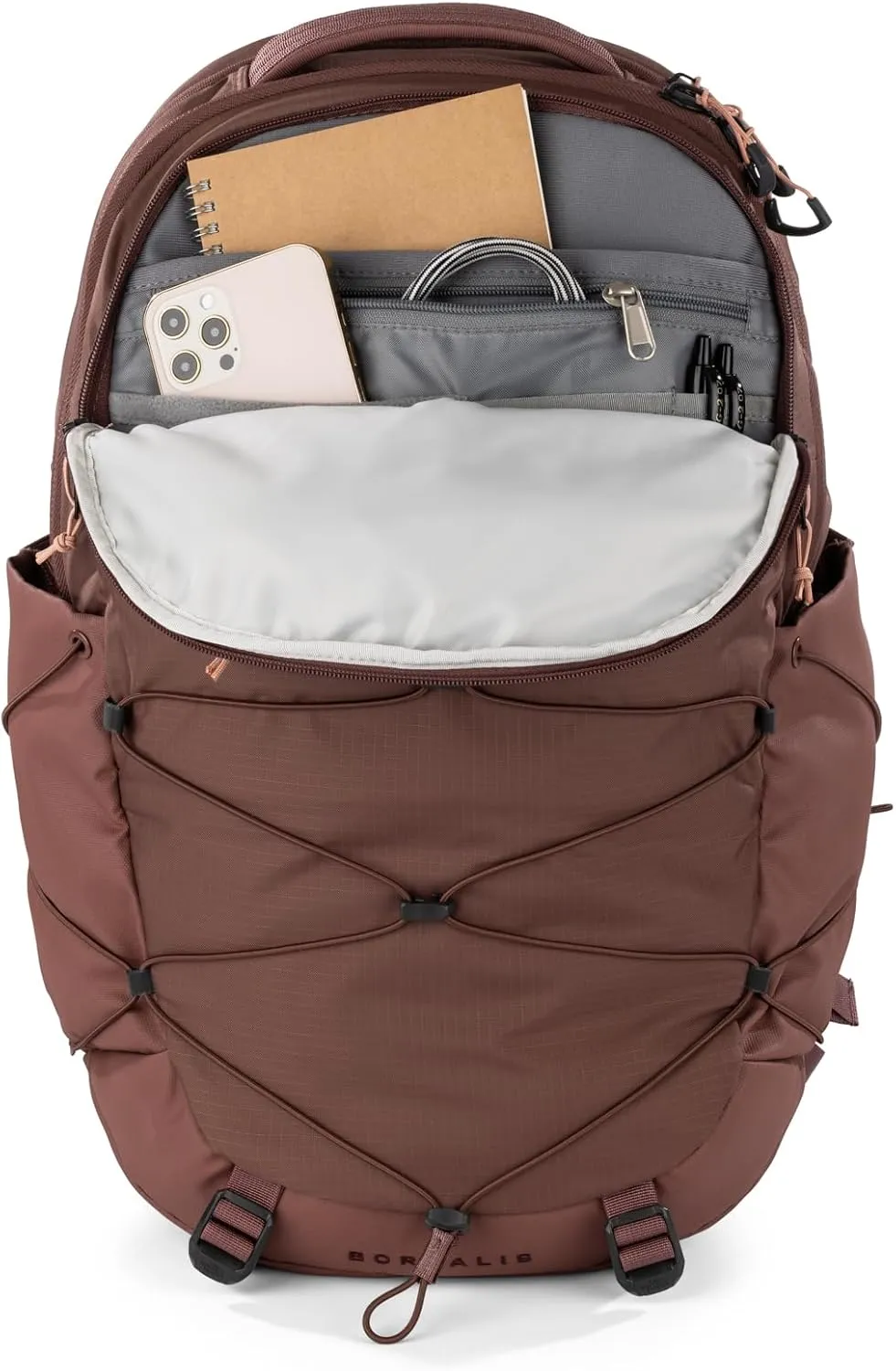THE NORTH FACE Women's Borealis Commuter Laptop Backpack, Marron Purple/Pink Clay