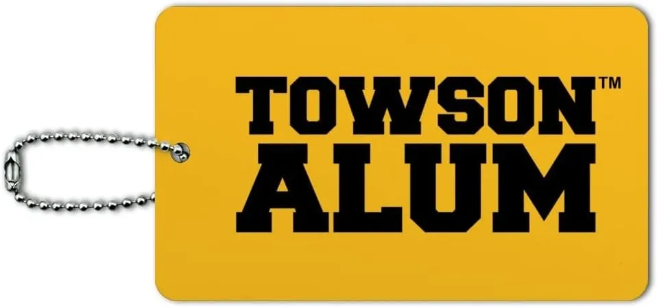 Towson University Tigers Alumn Luggage Card Suitcase Carry-On ID Tag