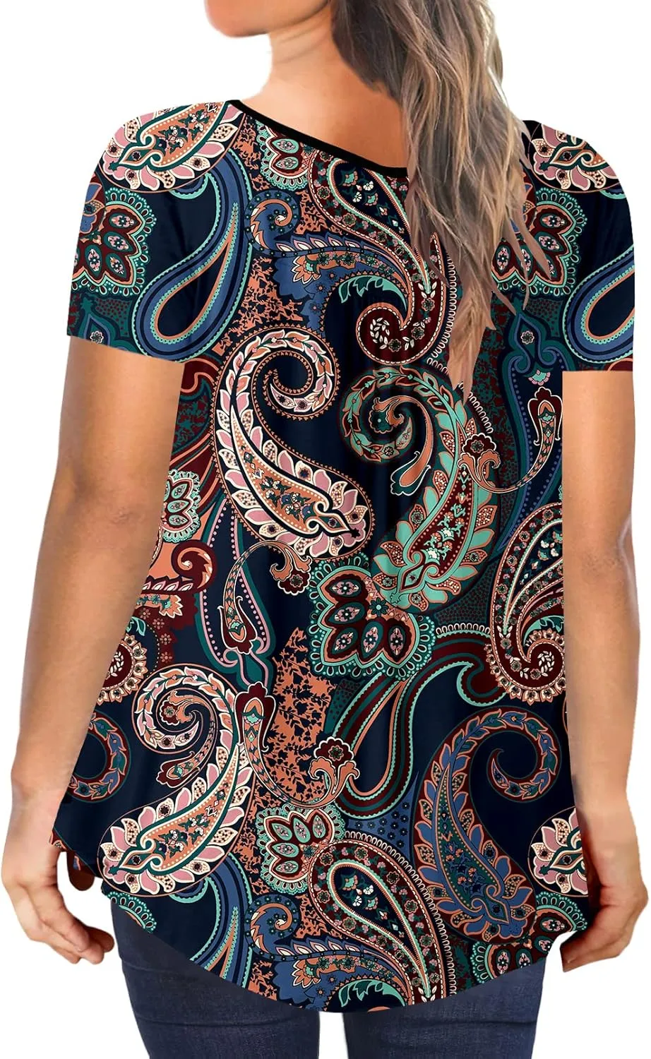 Ulovmi Plus Size Tunic Tops For Women Summer Blouses Casual Shirts