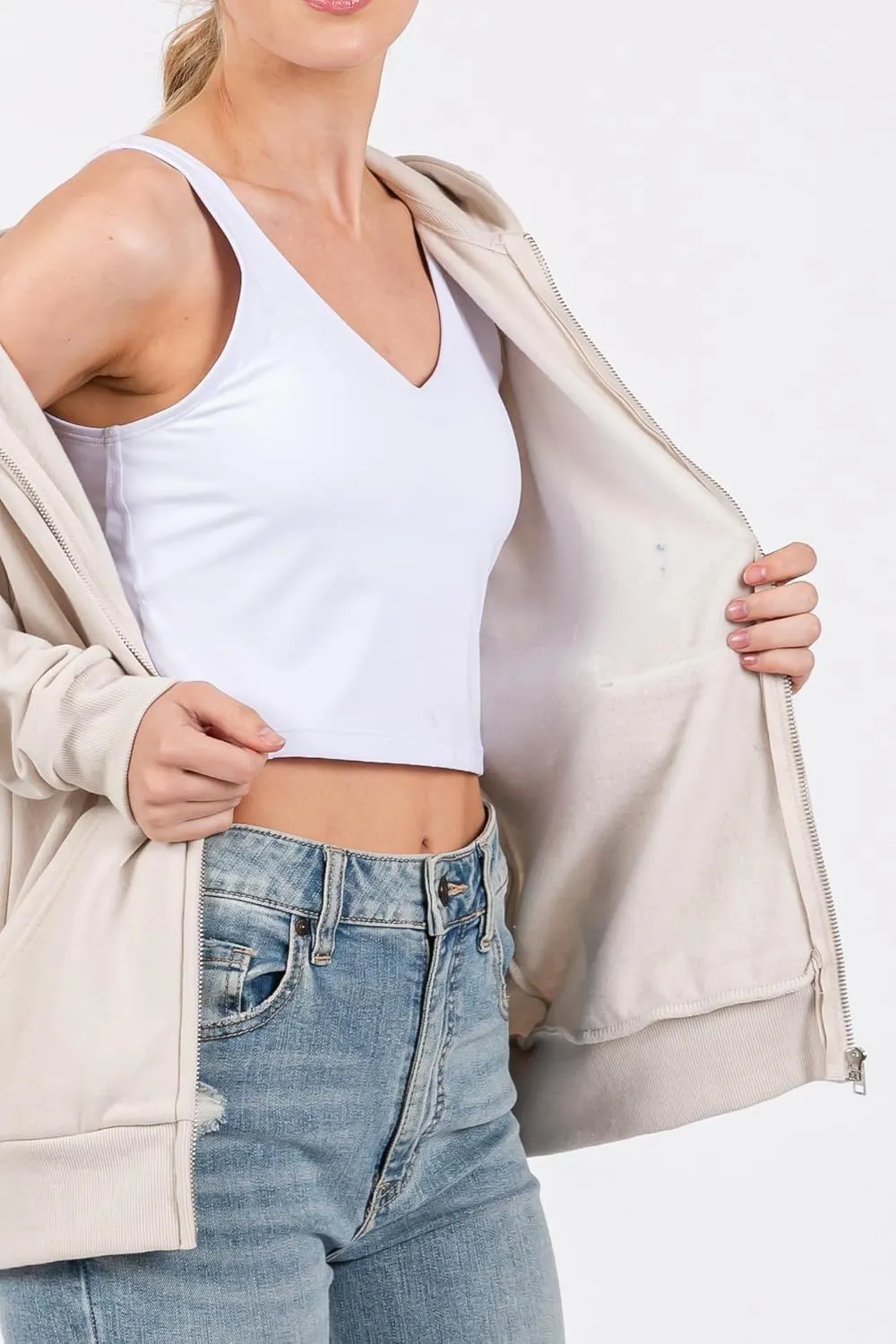Urban Look Everyday Soft Fleece Zip Up Hoodies