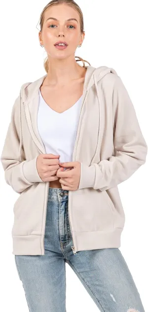 Urban Look Everyday Soft Fleece Zip Up Hoodies