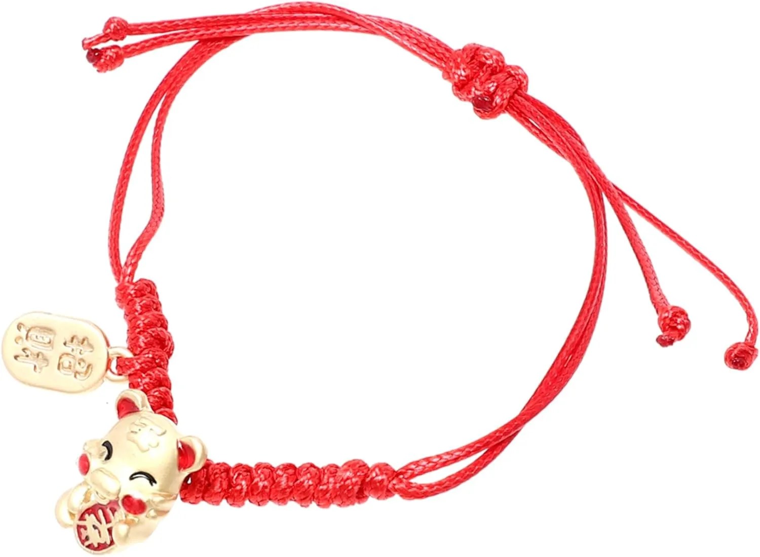VALICLUD Lucky Tiger Year Rope Handmade Braided Bracelet Cord Chain for Zodiac Blessing Present