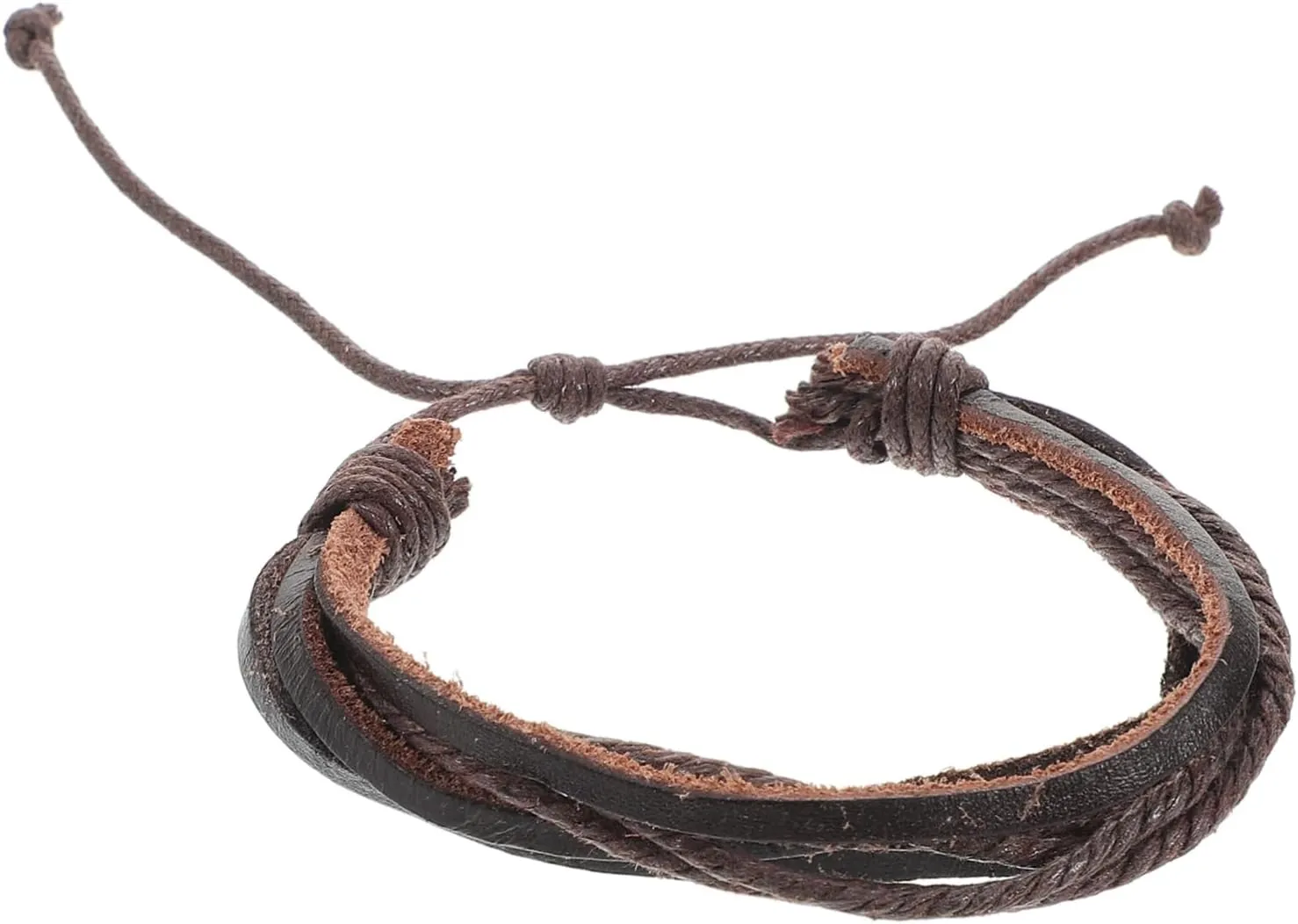 Vintage Braided Leather Rope Bracelet for Men and Women Adjustable Wristband Unique Retro Design Sturdy Leather Construction Any Occasion