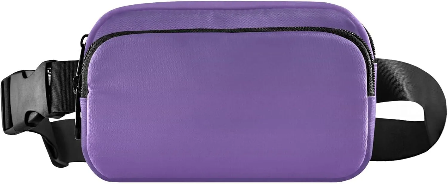 Violet Amethyst Gradient Ombre Fanny Pack for Women Waterproof Belt Bag Hip Pack Cute Crossbody Waist Purse