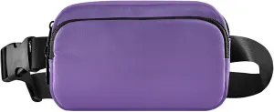 Violet Amethyst Gradient Ombre Fanny Pack for Women Waterproof Belt Bag Hip Pack Cute Crossbody Waist Purse