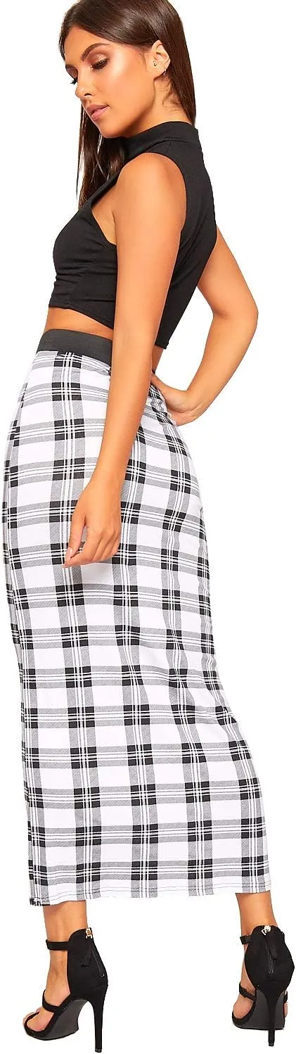 WearAll Women's Multi Print Elasticated High Waist Stretch Maxi Long Skirt Ladies New 4-22
