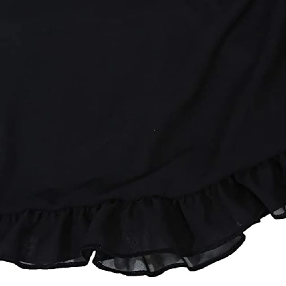 Women Chiffon Short Sarongs Ruffle Hem Bikini Cover Ups Beach Swimsuit Bathing Suit Wrap Skirt for Swimwear