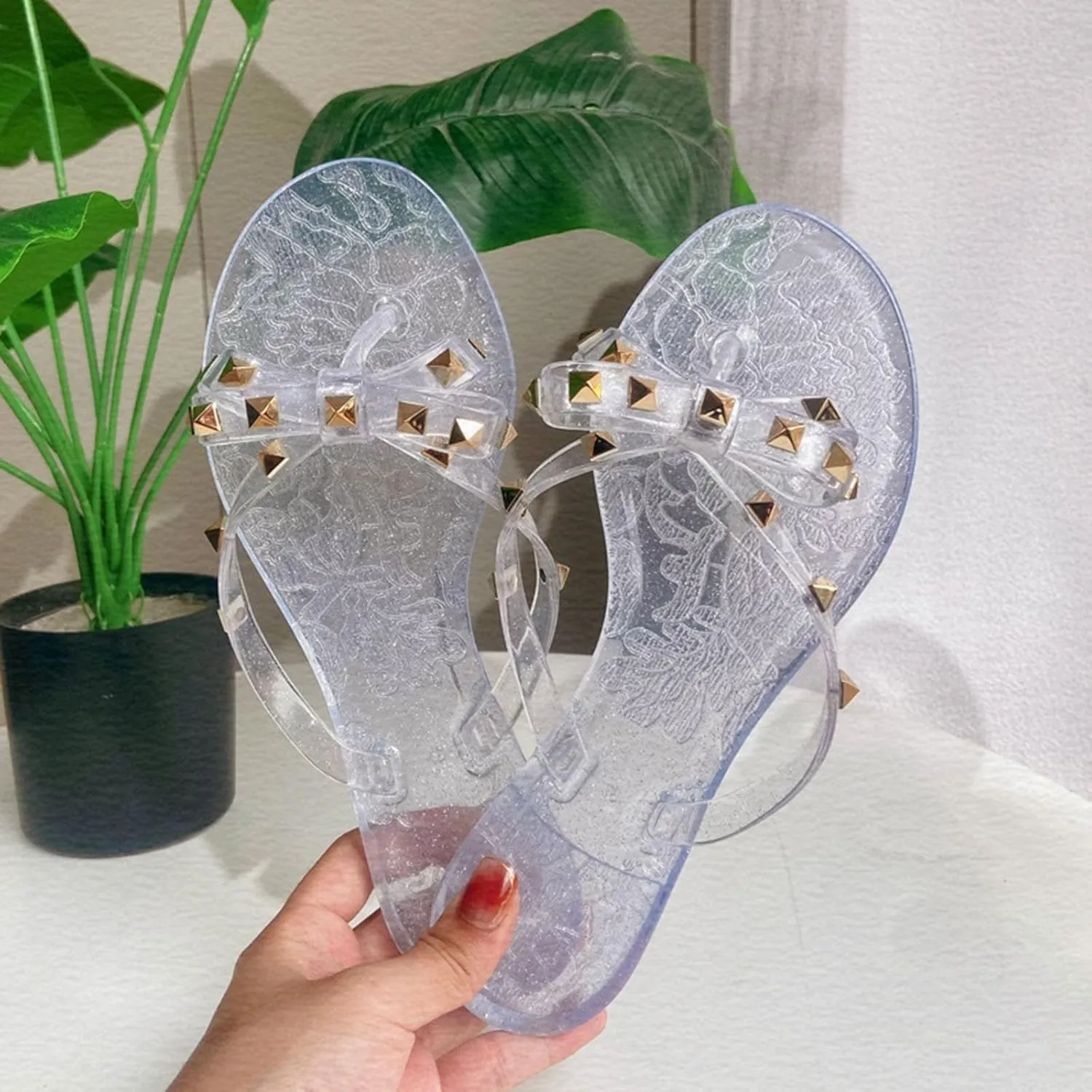 Women Flip Flops Thong Sandals with Bow Summer Bowtie Flat Beach Rain Shoes Flip Flops Slipper