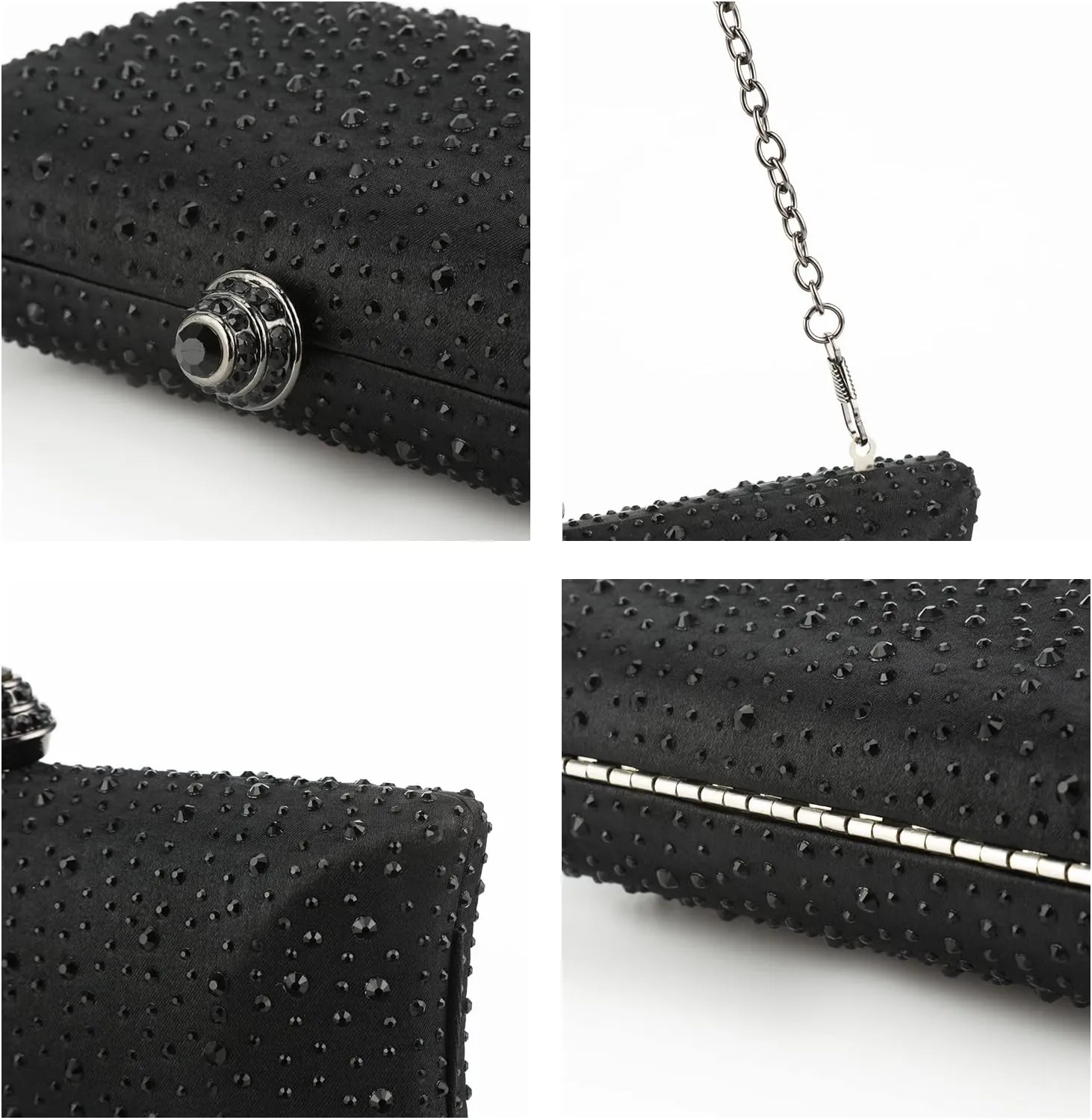 Women Handbags Rhinestone Party Prom Wedding Bride Evening Bags Crystal Party Clutch Purse