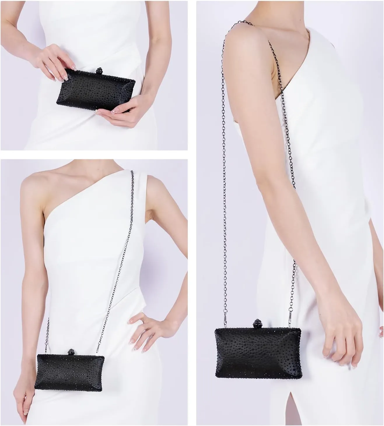 Women Handbags Rhinestone Party Prom Wedding Bride Evening Bags Crystal Party Clutch Purse