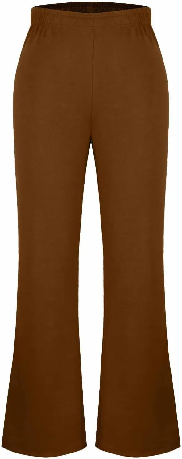 Women's Bootcut Yoga Pants Split Hem Flare Leggings High Waisted Wide Leg Sweatpants Tummy Control Workout Pants