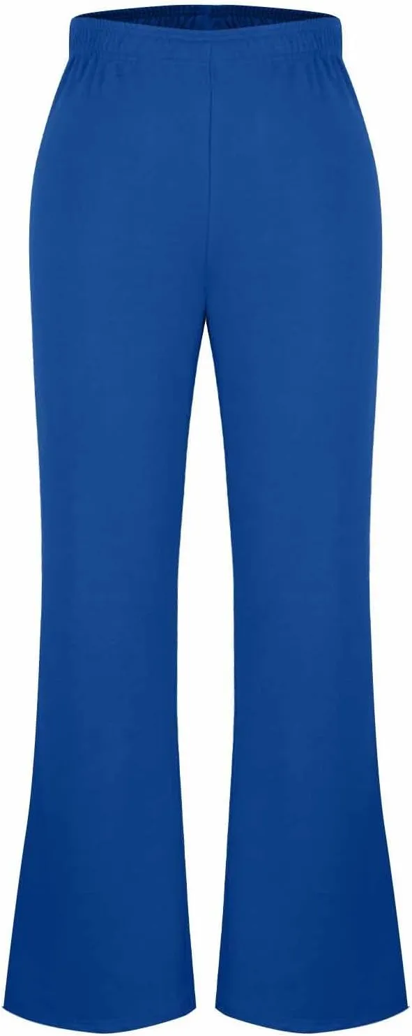 Women's Bootcut Yoga Pants Split Hem Flare Leggings High Waisted Wide Leg Sweatpants Tummy Control Workout Pants