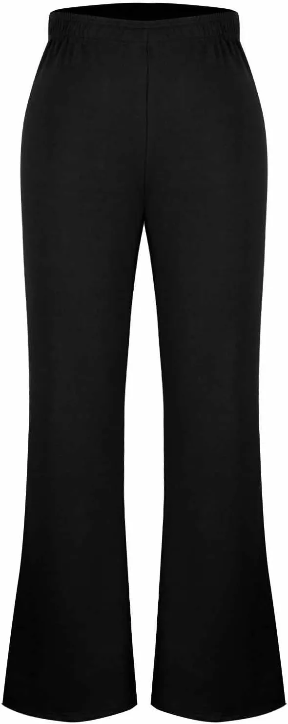 Women's Bootcut Yoga Pants Split Hem Flare Leggings High Waisted Wide Leg Sweatpants Tummy Control Workout Pants