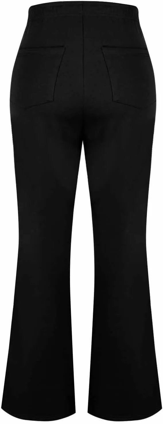 Women's Bootcut Yoga Pants Split Hem Flare Leggings High Waisted Wide Leg Sweatpants Tummy Control Workout Pants