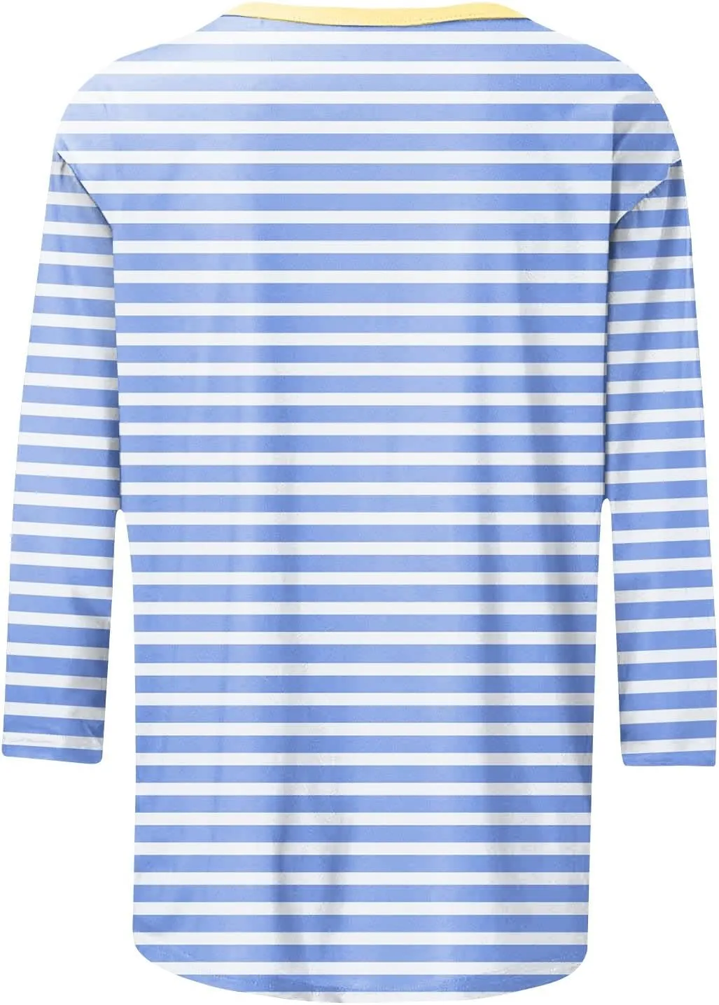 Womens Casual 3/4 Sleeve T-Shirts Round Neck Cute Print Tops Trendy Loose Fit Three Quarter Length Blouses