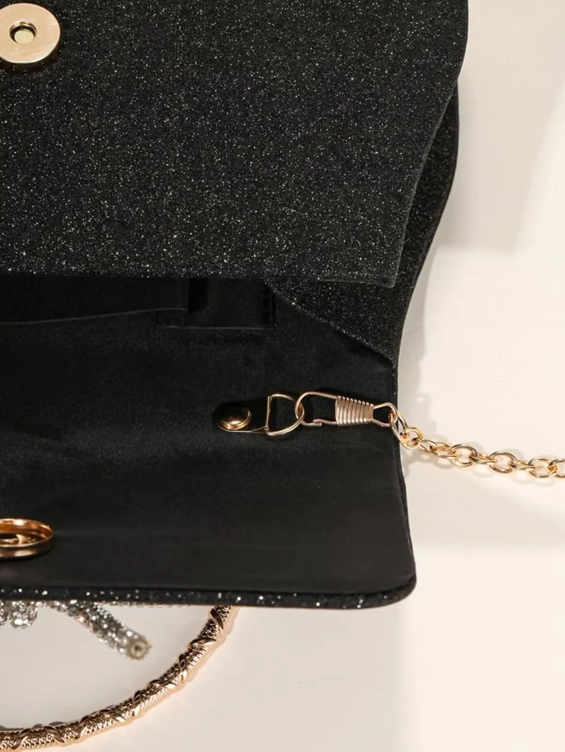 Womens Evening Bag Sparkly Bow Clutch Purse Wedding Party Purses Glitter Rhinestone Cocktail Prom Handbags