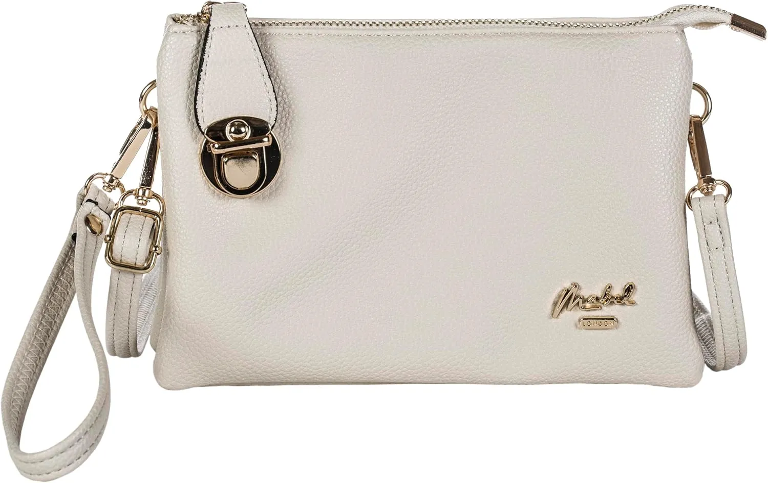 Women's Faux Leather Clutch Wristlet Purse with Strap  Small Evening Crossbody Bag  Renee