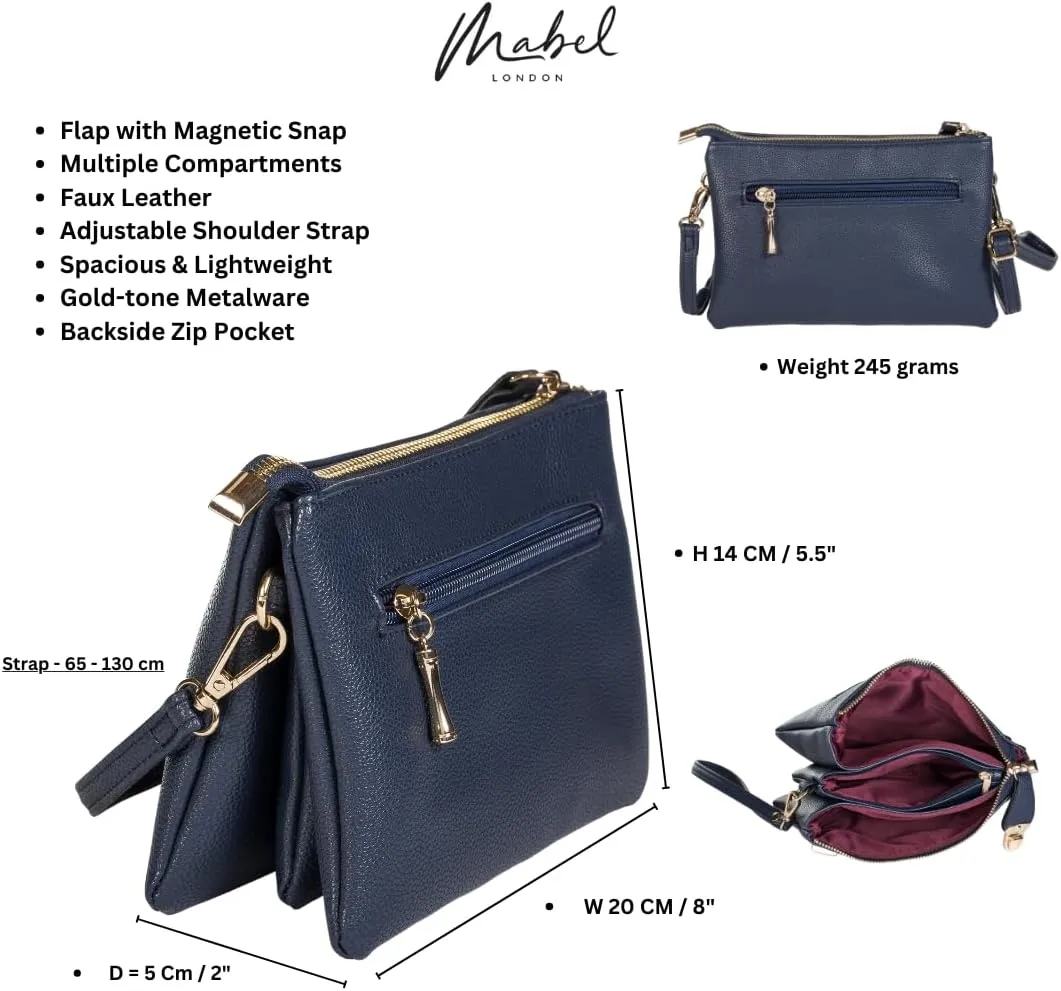 Women's Faux Leather Clutch Wristlet Purse with Strap  Small Evening Crossbody Bag  Renee