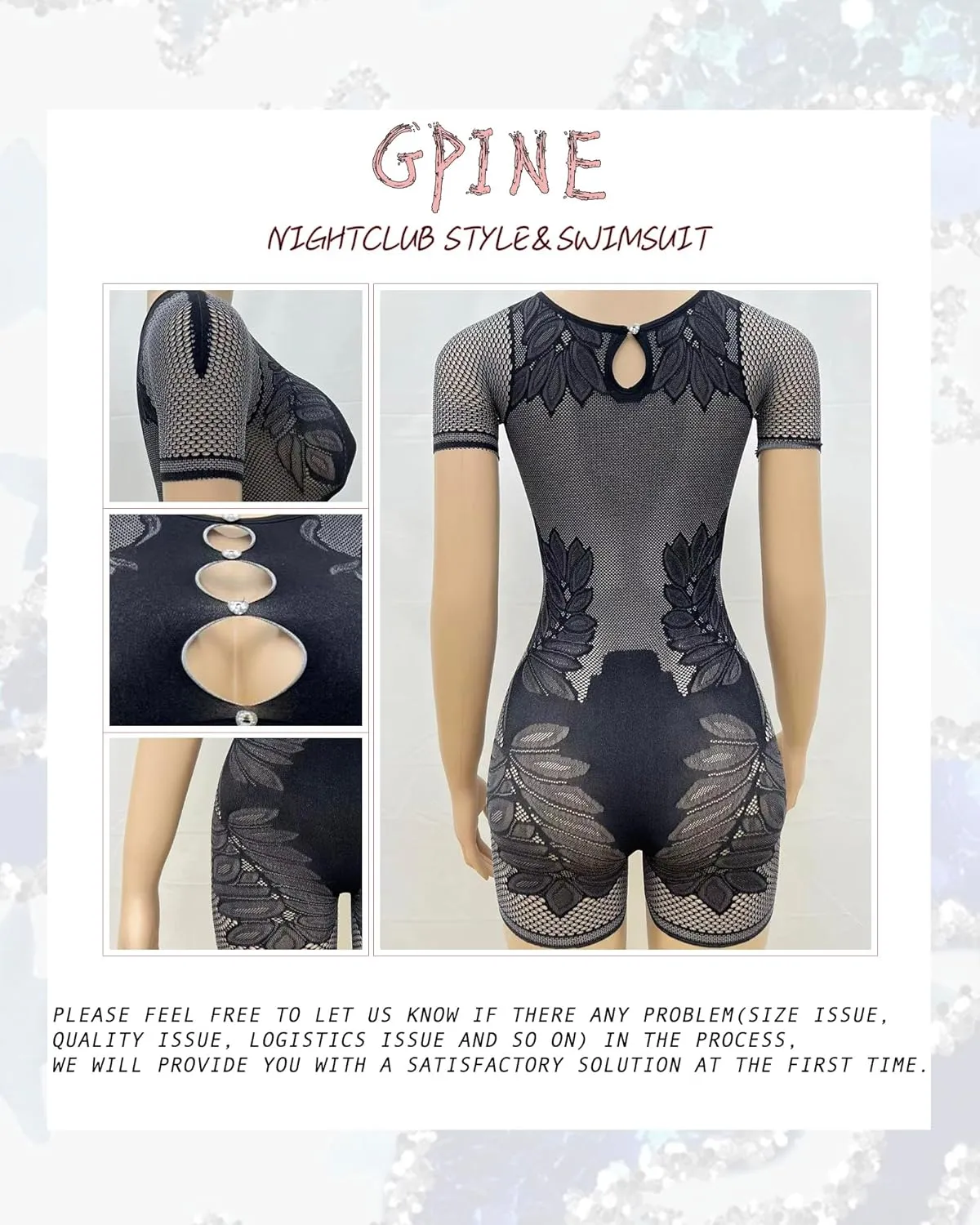 Women's Jumpsuit Sexy See Through Off Shoulder Mesh Short Sleeve Tummy Control Yoga Workout Rompers Y2K Club Outfits