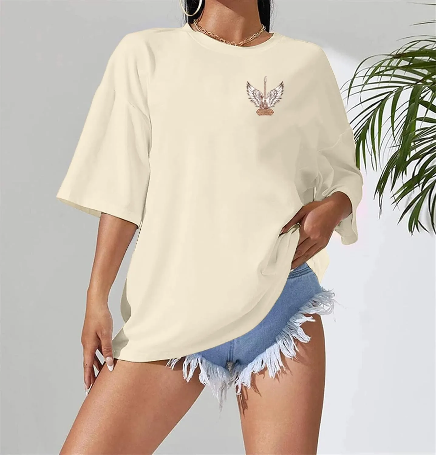 Women's Oversized Country Music T Shirts Nashville Rock Band Concert Shirt Vintage Graphic Tees Summer Casual Tops