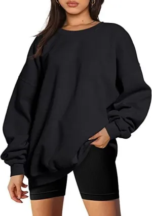 Women's Oversized Sweatshirt Hoodie Round Neck Casual Top Comfortable Fall Fashion Clothing Winter Clothing