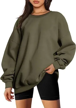 Women's Oversized Sweatshirt Hoodie Round Neck Casual Top Comfortable Fall Fashion Clothing Winter Clothing