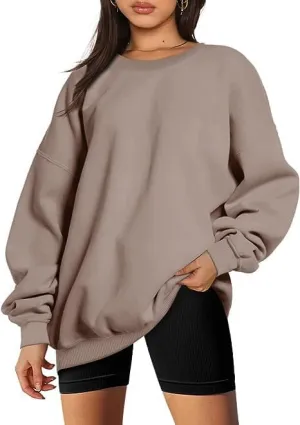 Women's Oversized Sweatshirt Hoodie Round Neck Casual Top Comfortable Fall Fashion Clothing Winter Clothing