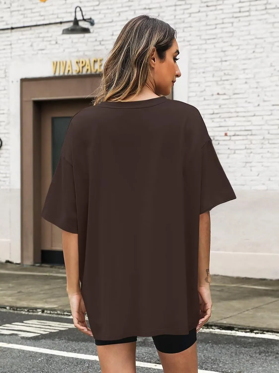 Womens Oversized T Shirts Cotton Loose Fit Short Sleeve Tee Crewneck Workout Summer Tops Fashion Clothes 2025