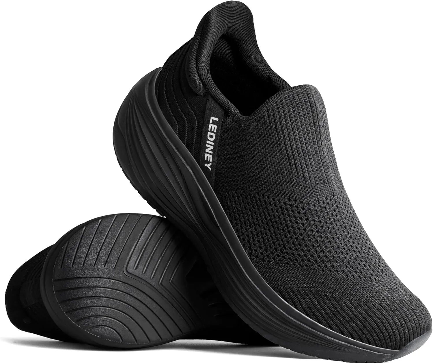 Women's Slip On Walking SneakerLightweight Breathable Tennis ShoesKnit Mesh Platform Zapatos para Mujer