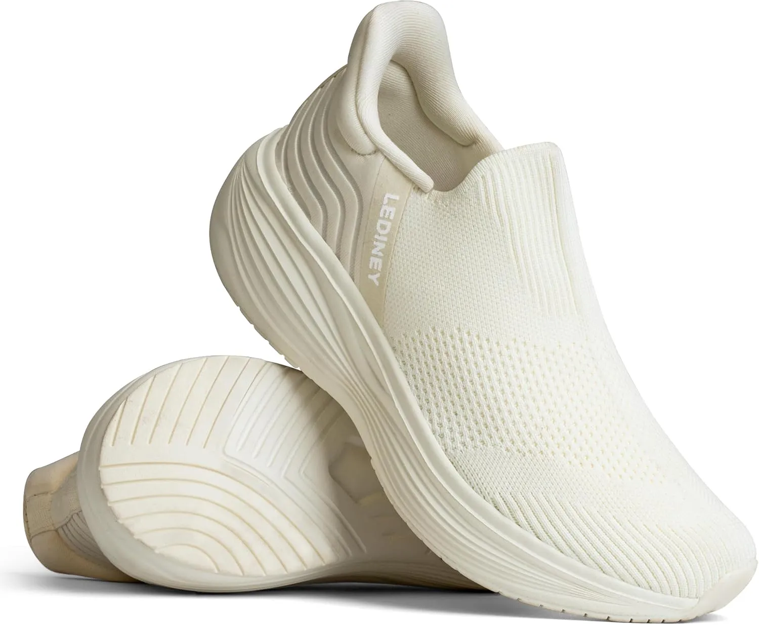 Women's Slip On Walking SneakerLightweight Breathable Tennis ShoesKnit Mesh Platform Zapatos para Mujer