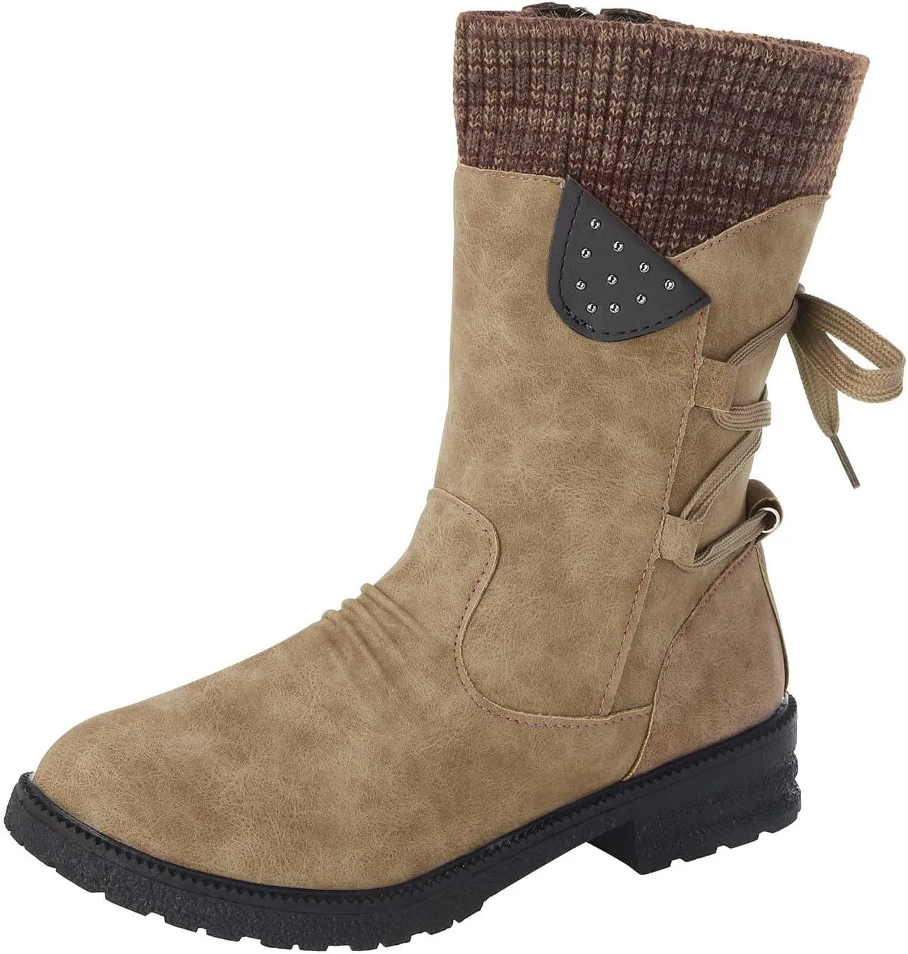 Womens Snow Boots Waterproof Wide Calf Womens Fall Fashion 2023 Boots Winter Winter Boots for Women Snow Womens Winter Hunting Boots Waterproof Insulated Botas Para Invierno Mujer Modernas