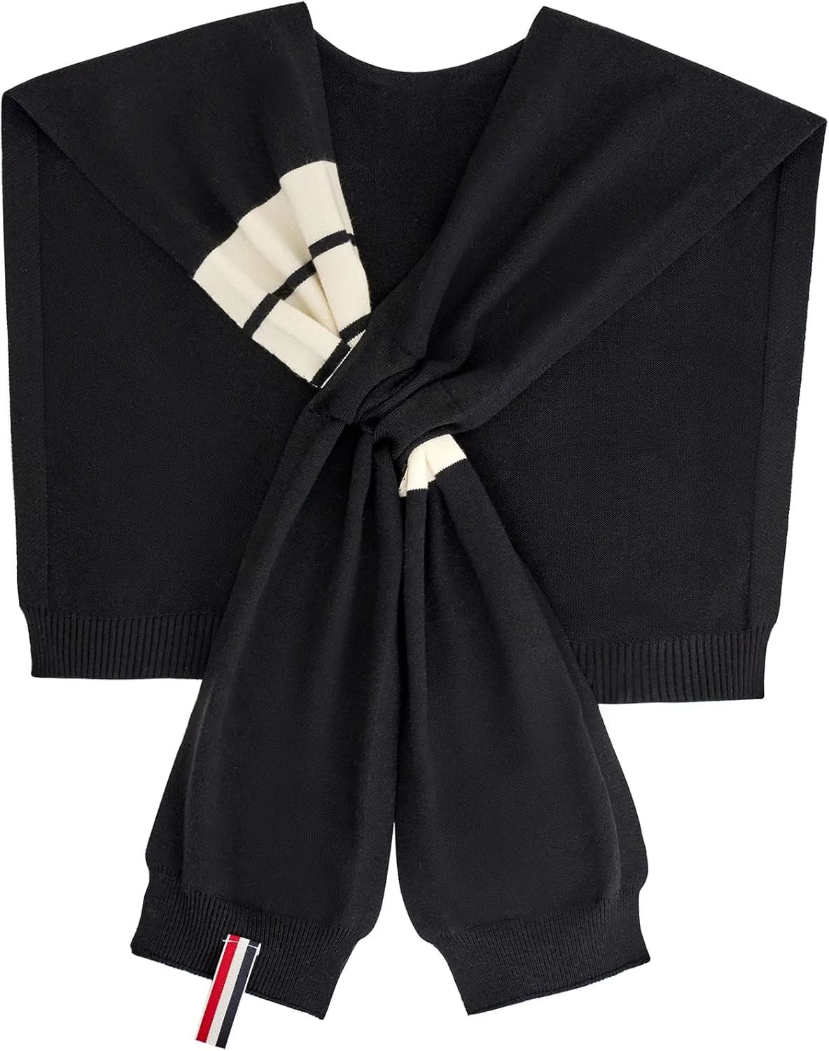 Women's Sweater Shawl Wraps Sleeves Knitted Collar Sweater Scarf Top Casual Lightweight Shoulder Cape Accessories