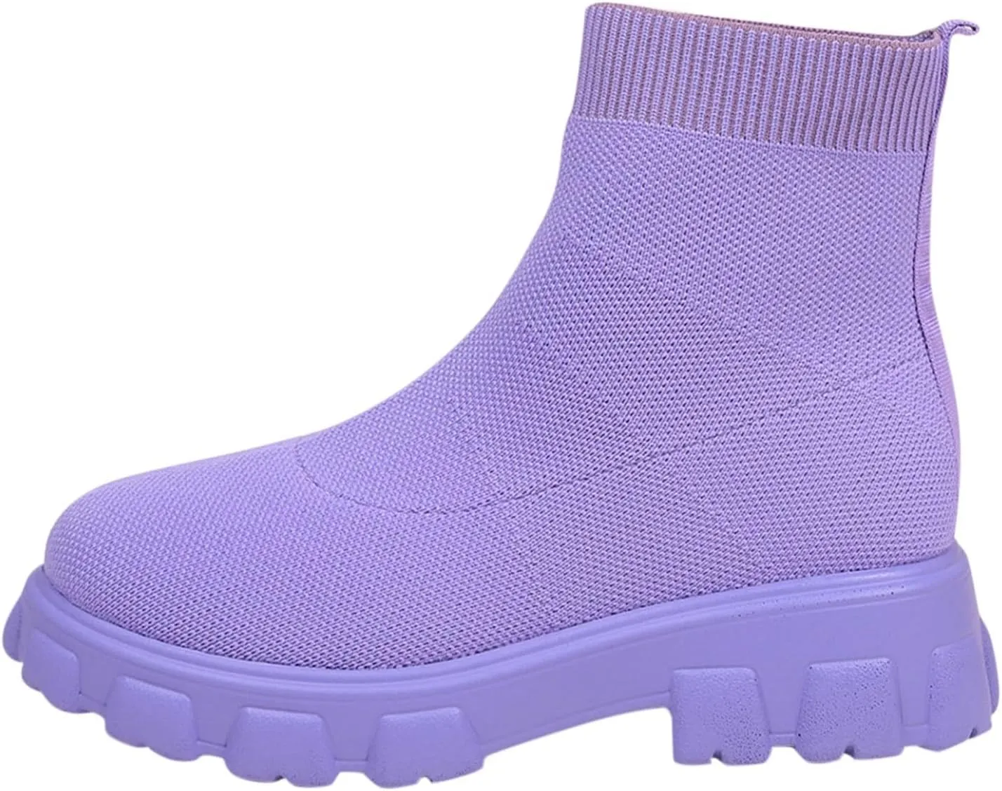 Women's Thick Bottom Boots Ankle Boots Thick Soles Round Toe Non Slip Solid Color Fly Woven Mesh Womens Flat Boots Short