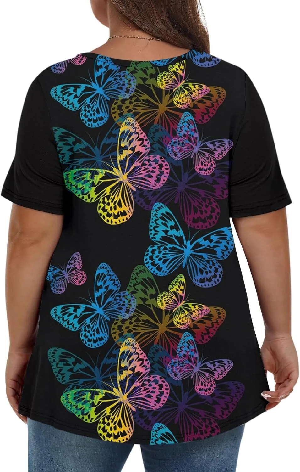 Womens Tops Dressy Fashion V Neck Short Sleeve Dressy Tops for Women Summer Animal Print Shirt Loose Fit Blouse
