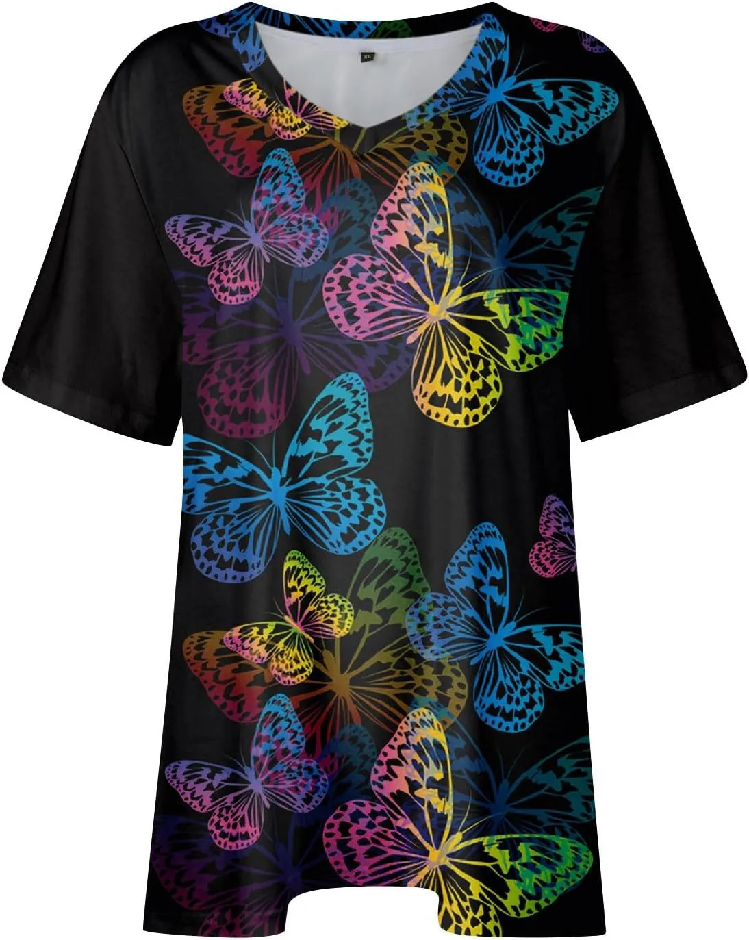 Womens Tops Dressy Fashion V Neck Short Sleeve Dressy Tops for Women Summer Animal Print Shirt Loose Fit Blouse