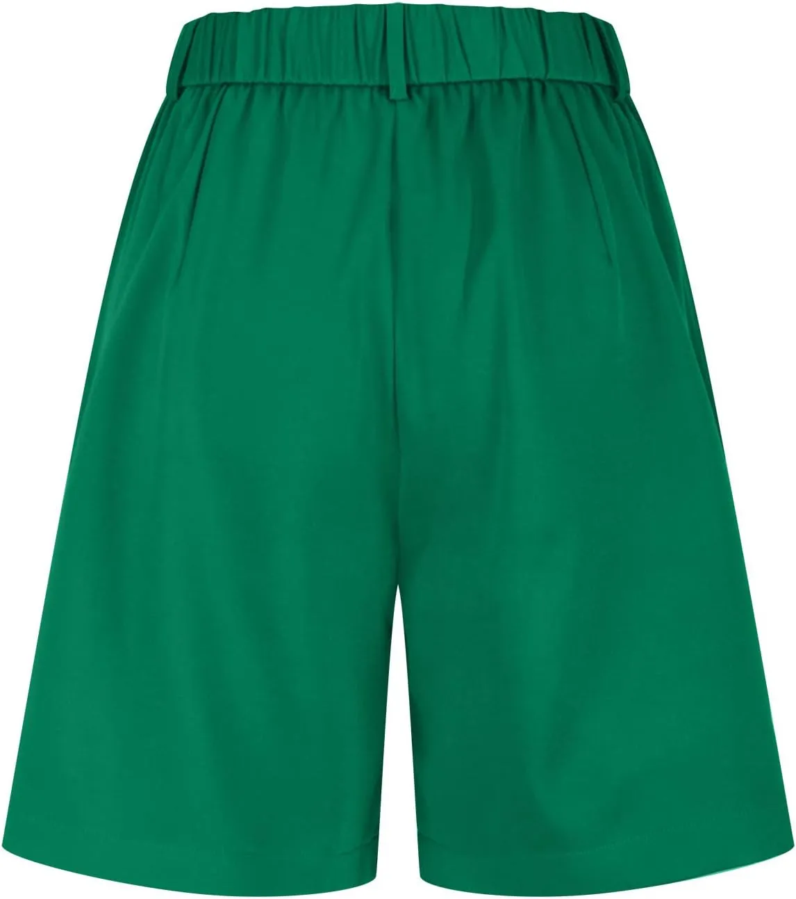 ZDRZK Summer Shorts for Women 2024 High Waist Button Pleated Bermuda Shorts Pockets Casual Business Dressy Trouser Shorts