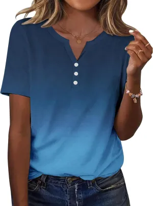 Zeagoo Womens Summer Tops Casual Short Sleeve V Neck Shirts Business Dressy Work Blouses