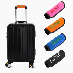 ZXH Personalized Luggage Handle Wrap with Name,Custom Embroidered Luggage Suitcase Handbag Covers Identifiers for Travel Accessories Custom Luggage Tags Luggage Handle Wraps for Suitcase